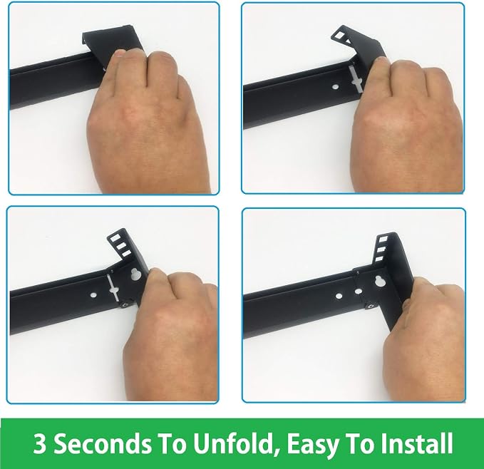 1U 19" Vertical Wall Mount Rack- Heavy Duty Wall Mount Patch Panel Bracket for Data and Network Equipment,Supports 125lbs (1U150)