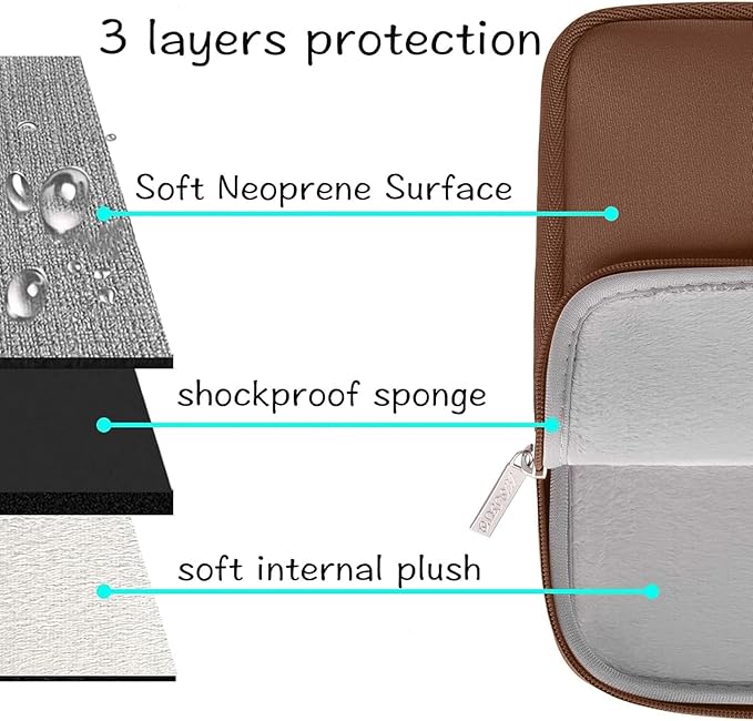 MOSISO Laptop Case 13 inch, 13 inch Laptop Sleeve Bag Compatible with MacBook Neo/Air M5 M4 M3 M2 M1 2026-2018 / Pro M2 M1 2026-2016, Neoprene Computer Sleeve Bag with Small Case, Caramel Brown