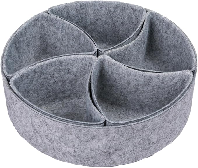 Felt Drawer Organizer, Storage Divider Bins, Desk Organization Tray | Soft Catchall Vanity Container, Drawer Storage Box for Office Gadgets Jewelry Accessories Home Bedroom Supplies