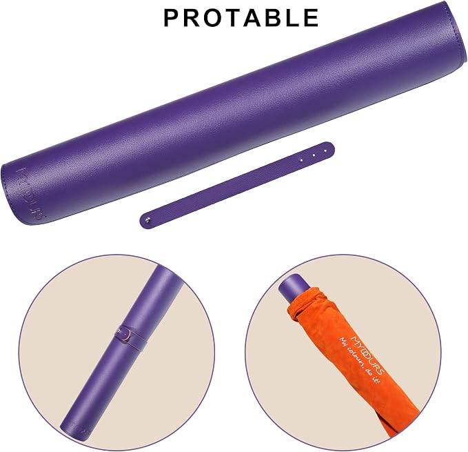 Mydours 38"x16" Large Desk Pad, Purple Desk Mat XL, PU Leather Desk Mat for Workspace & Decor, Durable Keyboard Mouse Pad for Home, Office, Writing & Gaming (Purple)