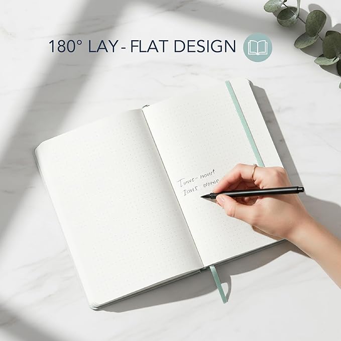 Mr. Pen- Dotted Journal Notebook, A5 Medium Size (5.7"x8.4") | 160 Pages (80 Sheets), Fabric Hardcover, 100 GSM Thick Paper, Bullet Dotted Journal for Planning, Tracking
