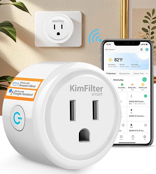 Mini Smart Plug, WiFi Socket Works with 2.4GHz Network Only, App Controlled Outlet with Timer & Group Controller for Home, FCC Certified Smart Life Plugs Supports Alexa & Google Home