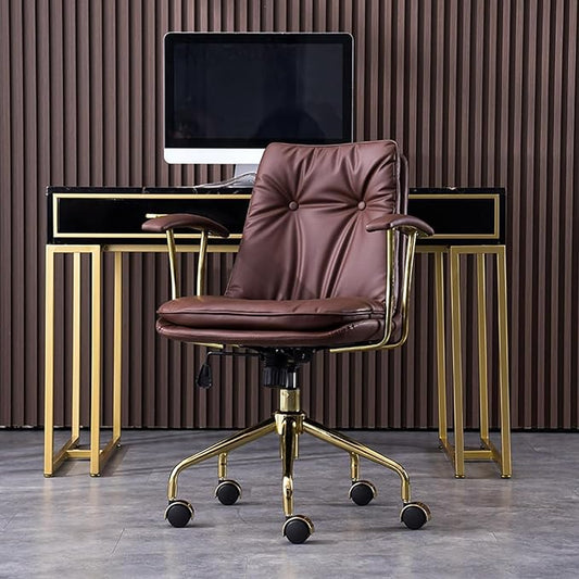 Task Chairs Office Chair High Back Pu Leather Desk Chairs Height Adjustable Computer Chair with Armrests and Castors Load 400lbs Chair Ergonomic