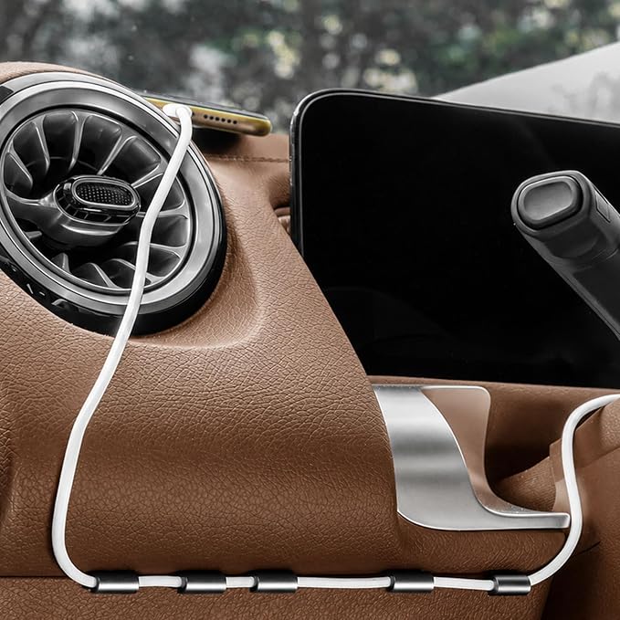 12 Pcs Car Cable Clips for Vehicle Interior | Easy Installation|Neat Cable Organization|Suitable for Chargers Dash Cams|Vehicle Interior Use
