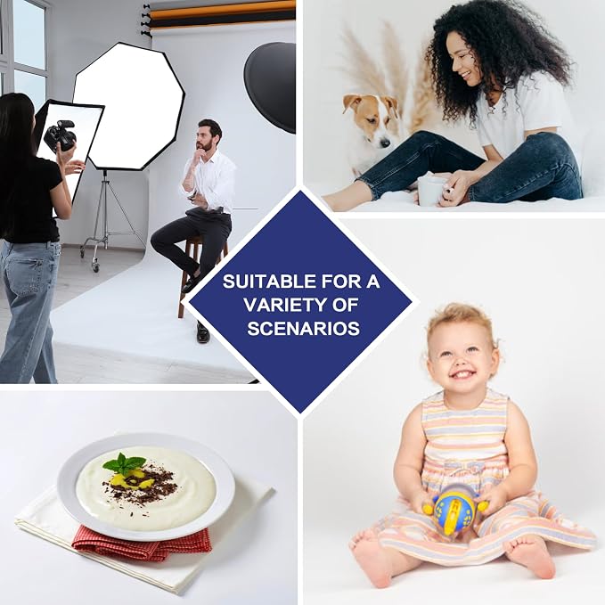 GFCC White Backdrop Photography Background - 5x7FT White Screen Photography Backdrop for Photoshoot Photo Background Screen for Video Conferencing