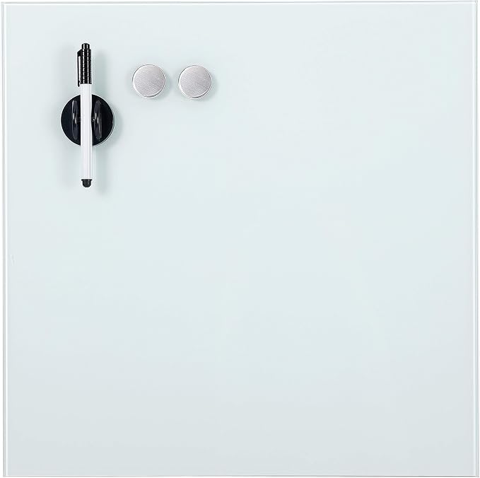 BIRDROCK HOME Magnetic Glass Dry Erase Board – Frameless Whiteboard for Office, Home, Classroom – Writing and Drawing Board with Magnets, Markers and Holders – Modern Acrylic Mount – White - 2 Pack