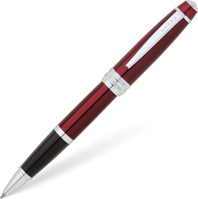 Cross Bailey Red Lacquer Rollerball Pen - Refillable Pen for Smooth Writing - Well-Balanced, Distinctive Design - Easy Handling - Comfortable Grip - Gift-Ready Black Ink