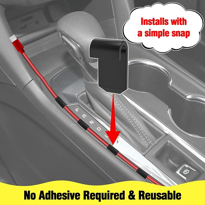 12 Pcs Car Trim Cable Clips, Car Cable Management Wire Organizer Cord-B(02) | Neatly Organize Cables for Vehicle Interior, Easy Installation, Ideal for Phone Chargers, Dash Cams and More