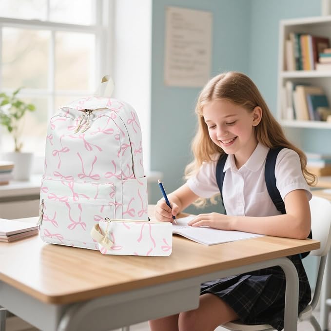 Bluboon Teens Backpack Set Girls School Backpack Lunch Box Pencil Bags Student Bookbags 3 in 1