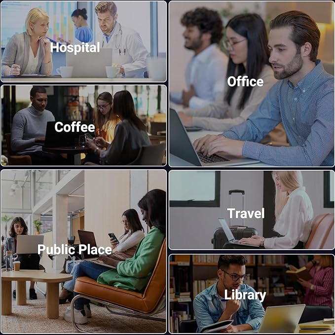 ZOEGAA 4-way 360°Laptop Privacy Screen For 14 Inch 16:9 Computer, Removable Privacy Screen For Laptop Monitor, Anti Glare And Blue Light, Compatible With HP Dell Lenovo Asus Samsung Acer Thinkpad