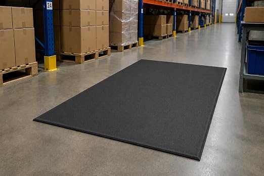 Guardian 24061001 Soft Step Anti-Fatigue Floor Mat, Vinyl, 6'x 10', Black