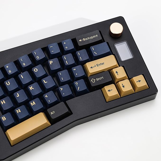 Blue Samurai PBT Double Shot Custom Keycap Set,174 Keys Retro Gaming Key Caps Cherry Profile Keycaps for 61/64/68/84/87/100/104/108 Mechanical Keyboard