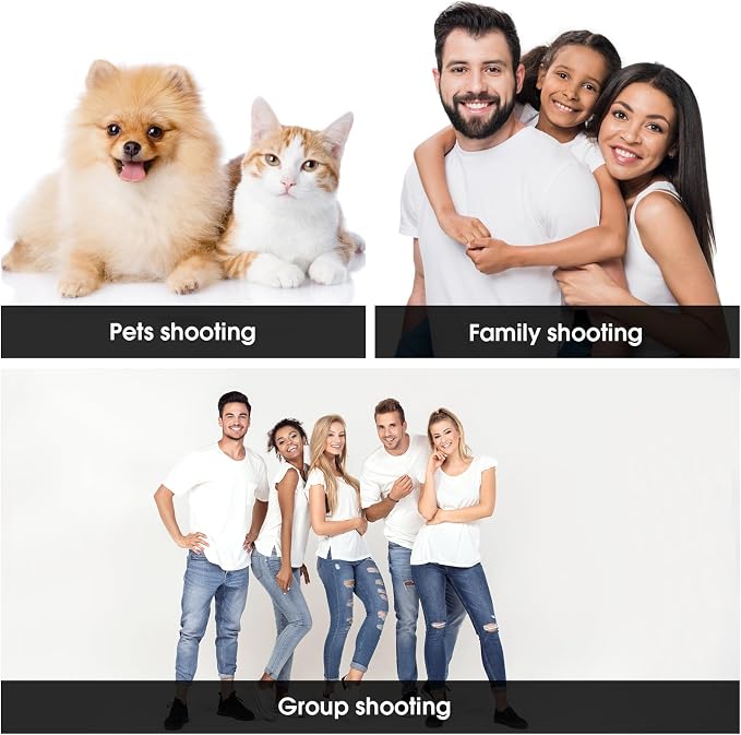CPLIRIS 10x20ft White Backdrop for Photography, Dual-Size Dual-Pocket Design Photo Booth Background for Portrait Photoshoot, Party and Video with Both Options of 10 feet and 20 feet in Width