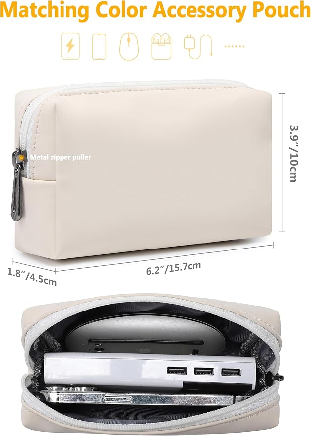 HYZUO 15-16 Inch Laptop Case Bag Sleeve with Stand Feature for MacBook Pro 16 M5/M4/M3/M2/M1 Pro/Max 2026-2019, XPS 15, MacBook Pro 15 2015-2012, Samsung Galaxy Book Flex 15, Beige