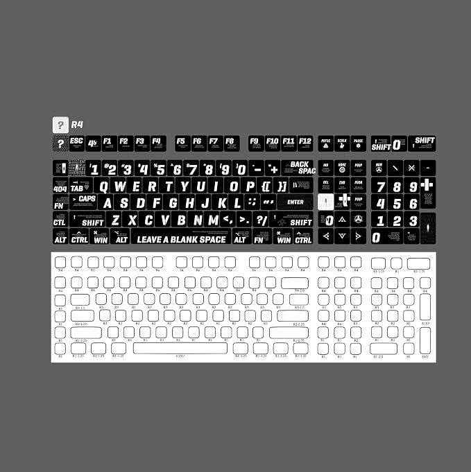PBT Pudding Keycaps, Raving Theme Keycaps, 120 Keys Sublimation Keycap Set, ASA Profile Custom Keycaps for Cherry Gateron MX Switch Mechanical Keyboard（Black）