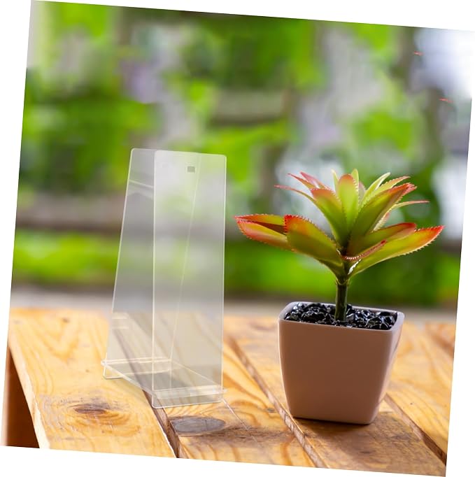 Acrylic Calendar Holder Sturdy Tabletop Display Rack for Desk Flip Calendar Modern Transparent Stand for Home and Office Decor