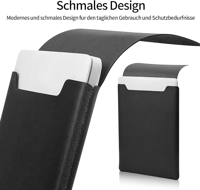 13.3-14 Inch Laptop Sleeve - Thin & Padded Case Compatible with 14" (2022), 13.3" (2015) Models | Portable Dark Black Protective Sleeve (Dark Black, 13.3-14 Inch)