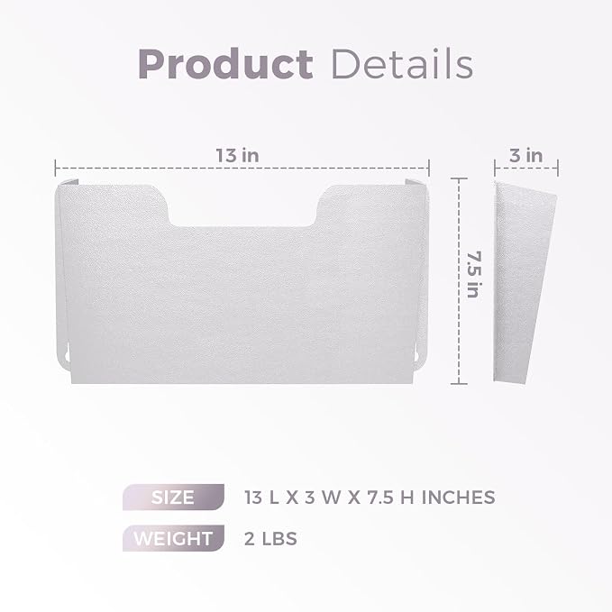 OSKIE DR POCKET RACK Wall-Mounted File Rack, Single Pocket, Metal Organizer for Letter-Sized Documents, Space-Saving Desktop Organizer, 14 x 2.5 x 7.5 inches (Graywhite)