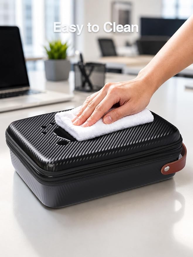 Large Electronics Organizer Travel Case for Chargers and Cords, Waterproof Hard Case for Electronics, Travel Essentials for Chargers/Mouse/USB Drives/SD Cards, Tech Gifts (Case Only)