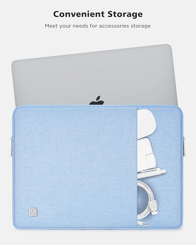 NIDOO 11 Inch 13 Inch Laptop Sleeve Computer Carrying Case Bag for 13" iPad Pro M2 M4 / iPad Air M2/Surface Pro 10 9 X/ 13" MacBook Pro Air/12.7" Lenovo Tab P12 / 13" Dell Pro 13 Premium, Light Blue