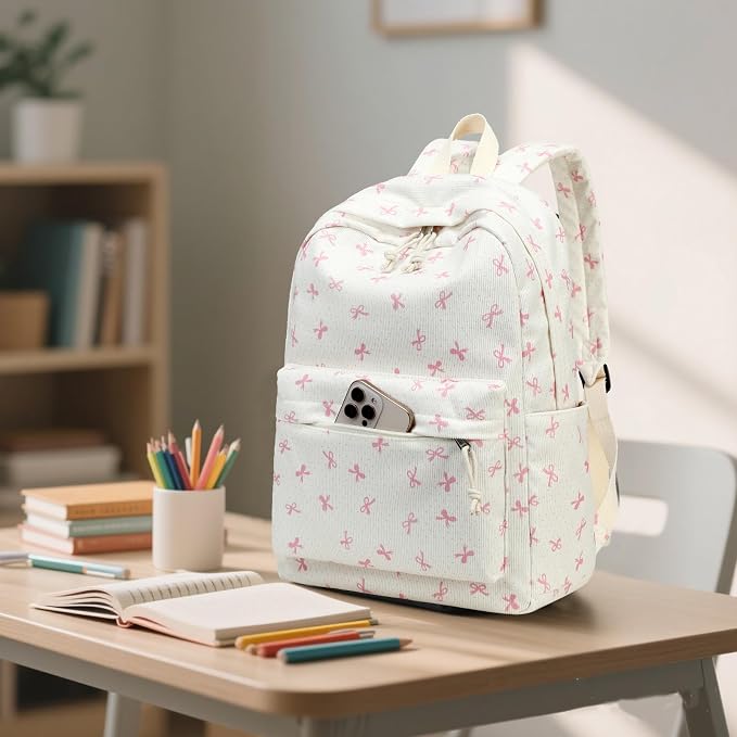 LEDAOU Kids Backpack for Girls Backpacks with Lunch Box, Lightweight Bookbag Set Elementary Middle School Back pack for 8-14
