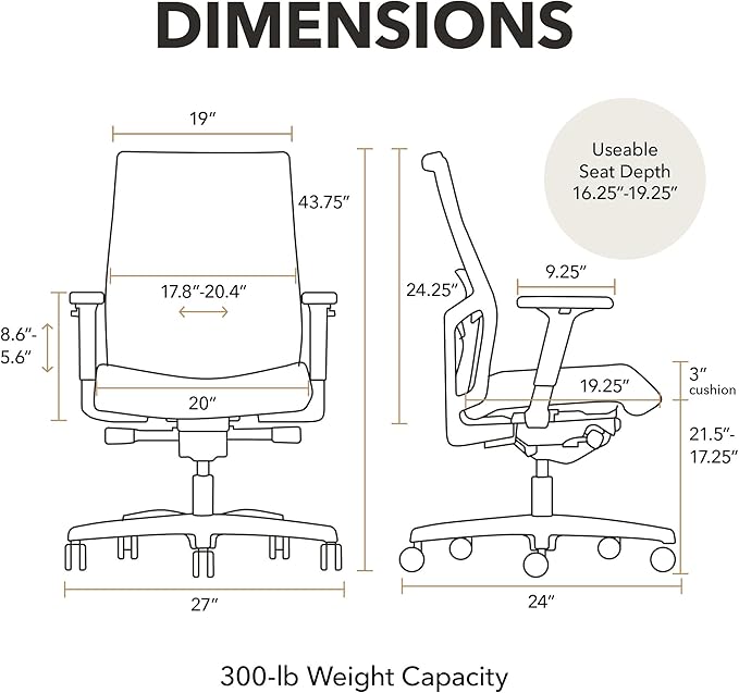HON Ignition 2.0 Mid‑Back Ergonomic Office Chair, Mesh Task Seating with Lumbar Support, Advanced Synchro‑Tilt, Height and Width Adjustable Arms, Titanium Frame, Salamander