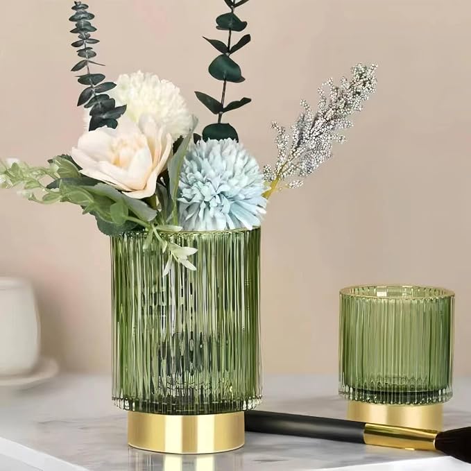 Exquisite Pen Holder for Desk Cute Office Supplies Cubicle Decor Kawaii Workspace Accessories Boho Makeup Organizer for Women Girls Pencil Cup Aesthetic Clear Caddy for Home Office (Small Blue)