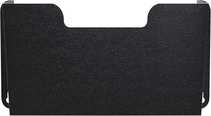 OSKIE DR POCKET RACK Wall-Mounted File Rack, Single Pocket, Metal Organizer for Letter-Sized Documents, Space-Saving Desktop Organizer, 14 x 2.5 x 7.5 inches (Black)