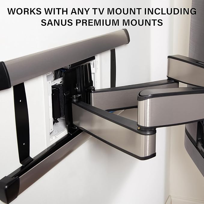 Legrand - OnQ 9" In-Wall Media Box For Device & Cable Management - Structured Wiring Enclosure With Customizable Knockouts - Includes Removable Mounting Plate For Maximum Capacity - White, ENP0905NAV1