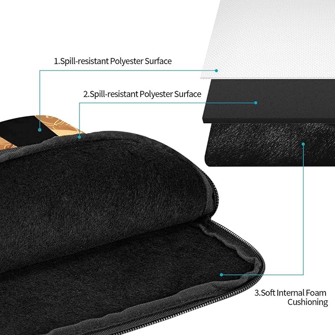 African Black Women Laptop Sleeve 17 inch, Slim Laptop Bag Case with Zipper, Portable Tablet Computer Carrying Case for Men Women