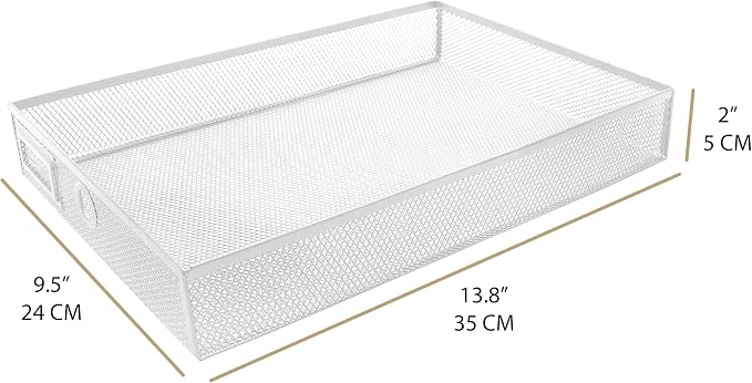 Exerz Paper Sorter 3 Drawer Wire Mesh A4 / Desk Multifunctional Desk Organiser/Multi-Layer Letter Tray - for Documents, Magazines, Notebooks and Letter (White) | Desk Organiser Pull Out Trays Keep Files Letters Magazines Folders Notebooks Neatly Separa...