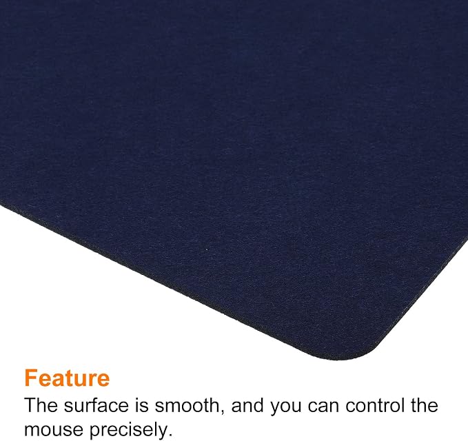 PATIKIL 24"x12" Desk Mat Protector, Felt Dual Side Mouse Pad Writing Mat for Office Home, Blue
