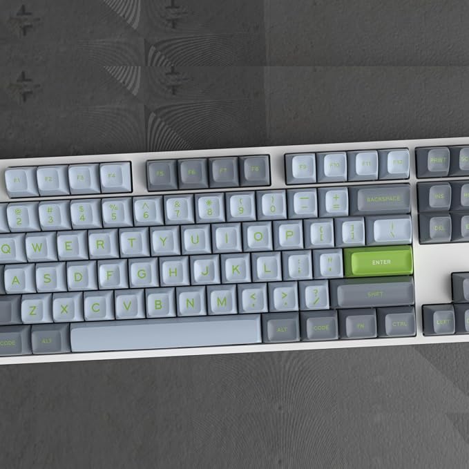 Guffercty kred SA Profile PBT Keycaps,172 Set Double Shot Durable Keycaps for Custom Mechanical Keyboard Mod Fit 60% 100% Layout for Gamers Typists (Lime)