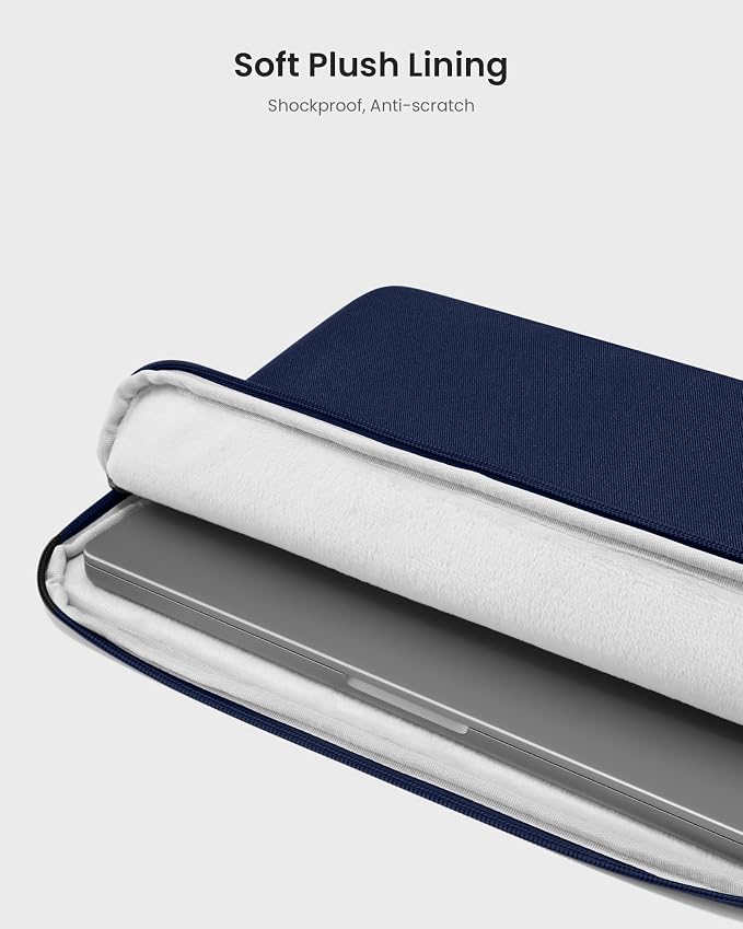 tomtoc Slim Laptop Sleeve Case for 13-inch 2026 New MacBook Air M5/A3449 M4/A3420 M3/A3113 M2/M1, Fits MacBook Neo A18 Pro, Water-Resistant Protective Carrying Case with Accessories Pocket