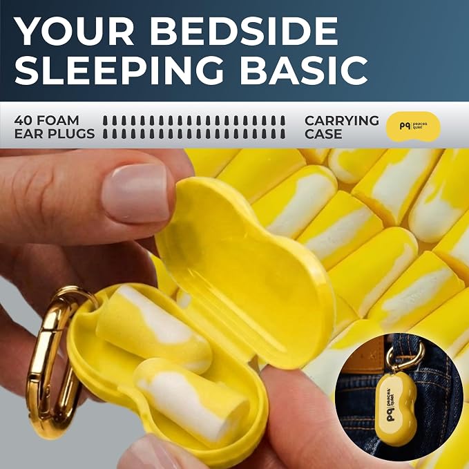 Peace&Quiet PQ Small Ear Plugs for Sleeping - 40 Earplugs for Sleep, Snoring, Small Ear Canals, Noise Cancelling 32 dB, Sound Blocking, for Women and Men