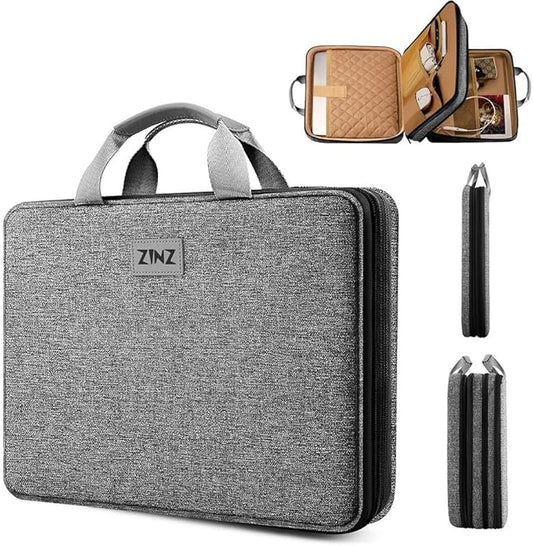 ZINZ Slim Expandable Laptop Case 15.6 Inch Sleeve Upgraded Protective Durable Recycled Carrying Case Compatible with MacBook 15" & 16" and Most 15" 15.6" 16" Notebook,D01G03