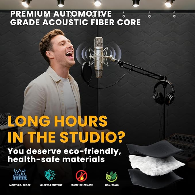 Soundproof Curtain 48" × 78" – Lightweight Automotive-Grade Acoustic Sound Dampening Blanket with Grommets, Hanging Loops & Wall Hooks, Noise Blocking for Windows, Rooms, Offices & Home Studios, Black