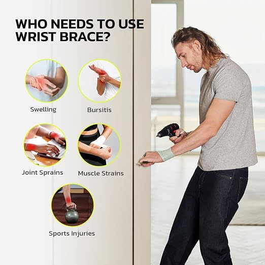Adjustable Wrist Brace for Pain Relief, Carpal Tunnel & Tendonitis Support – Ergonomic Compression, Breathable & Anti-Slip Design, Fits Left & Right Hand, Ideal for Sports, Gaming & Office Use Green