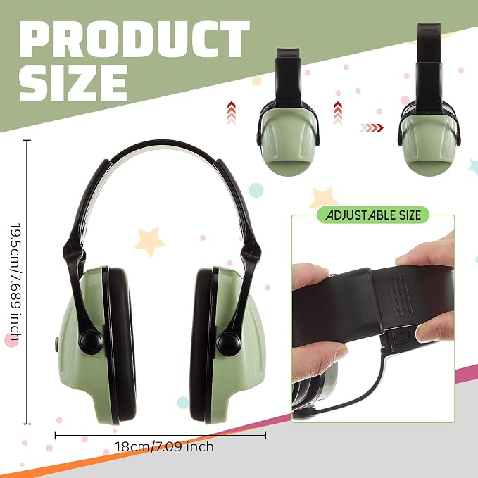 Amylove 12 Pcs Kids Ear Protection Noise Cancelling Headphones Ear Muffs Bulk 27db Adult Noise Reduction Hearing Earmuff(Universal Fit (kids & Adults),Elegant Style)