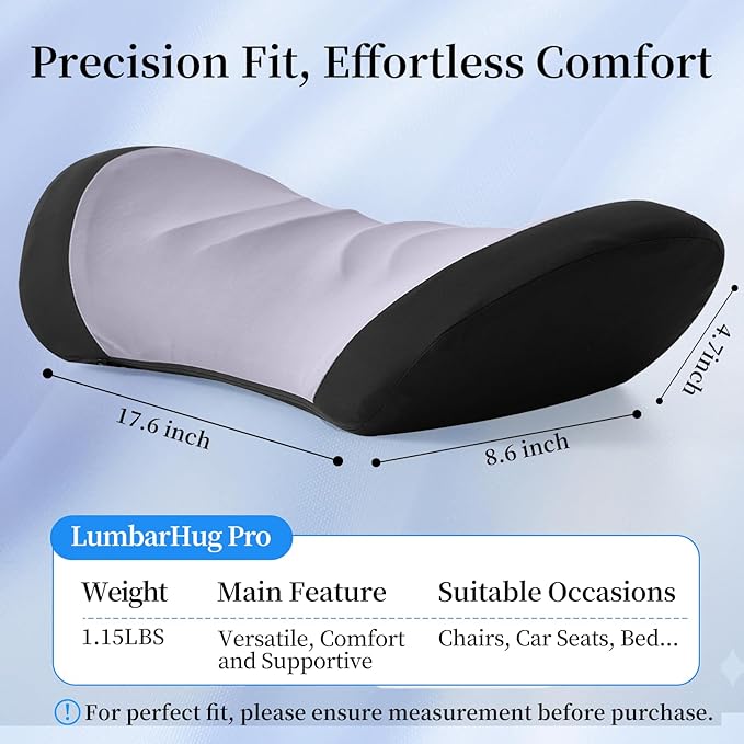 Lumbar Support Pillow for Office Chair - Lumbar Pillow for Car, Memory Foam Ergonomic Lumbar Support Pillow for Car Back Support for Office Chair