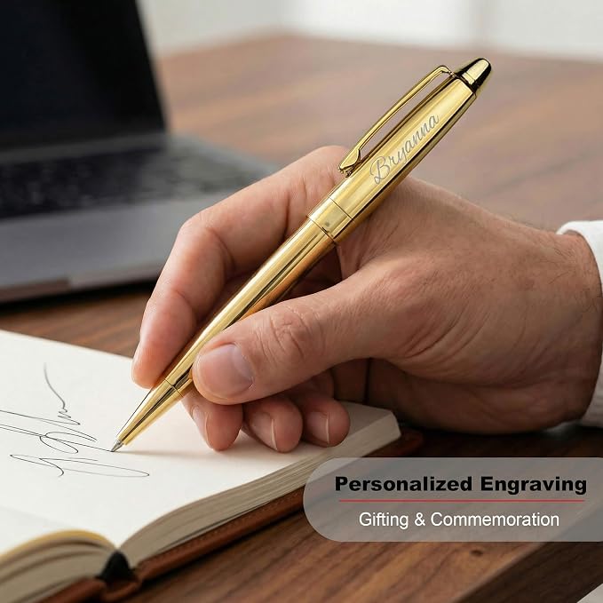 Yastar Personalized Ballpoint Pens - Luxury Writing Set-Stainless Steel Fancy pens Custom with Your different Names or Messages, Nice Gift for Friends/Teacher/Manager/Lawyer/Professor 3 pens/set