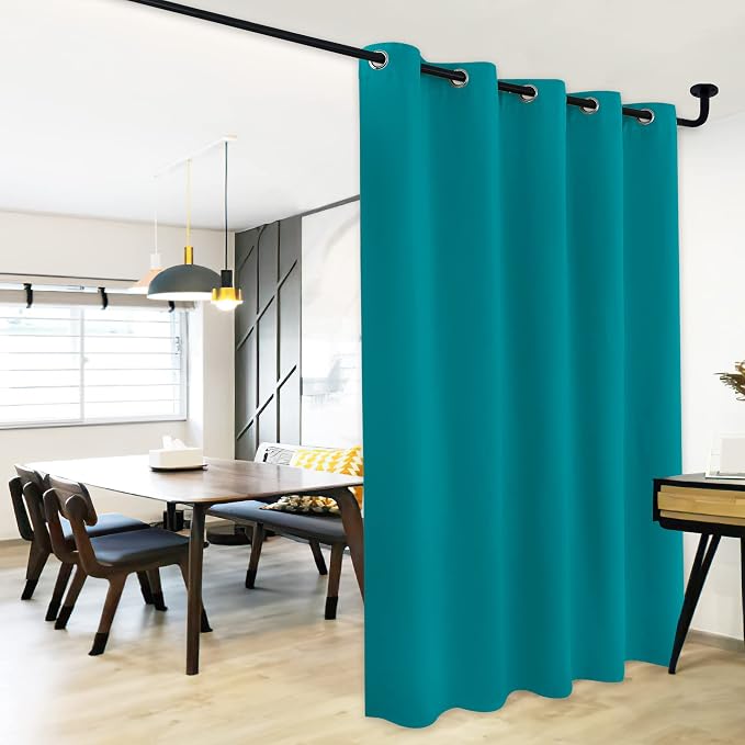NICETOWN Peacock Teal Bedroom Blackout Curtain Panel, 1 Panel, 70 x 84 inch, Privacy Window Thermal Insulated Blackout Drape/Drapery for Loft, Guestroom