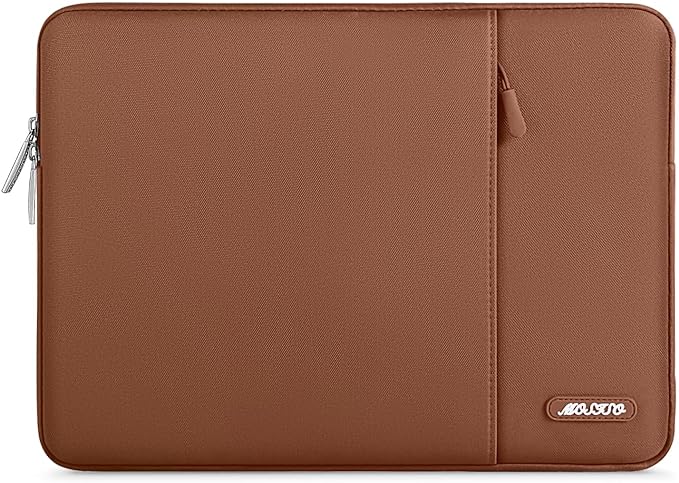 MOSISO Laptop Case 13 inch, Laptop Sleeve Compatible with MacBook Neo/Air/Pro 13 inch with A18/M5/M4/M3/M2/M1 Chip 2026-2016, Polyester Vertical Computer Sleeve Bag with Pocket, Caramel Brown