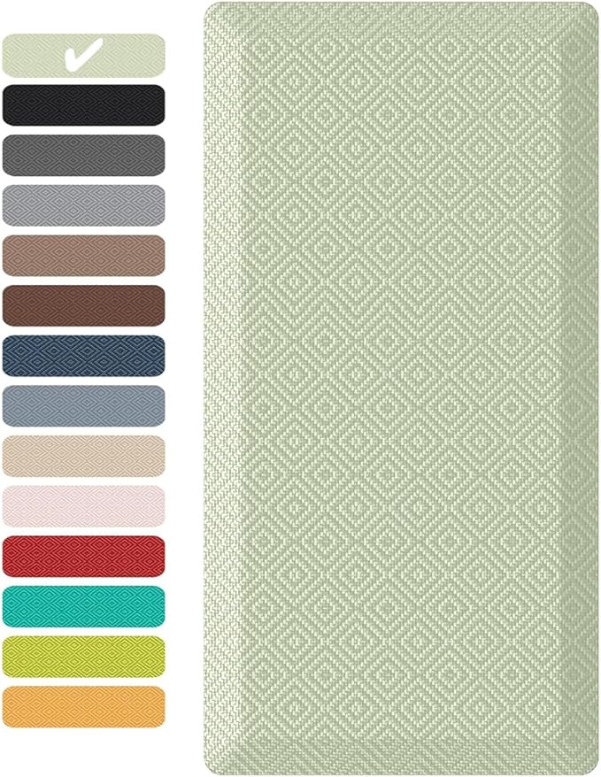 Ophanie Kitchen Mats for Floor,3/4 inch Thick,20x39 Anti Fatigue Cushioned Mat with 99+ Pairs of Anti-Slip Bottom Ridges,Kitchen Rugs,Waterproof,Comfort Ergonomic Standing Mat for Office,Home,Sink