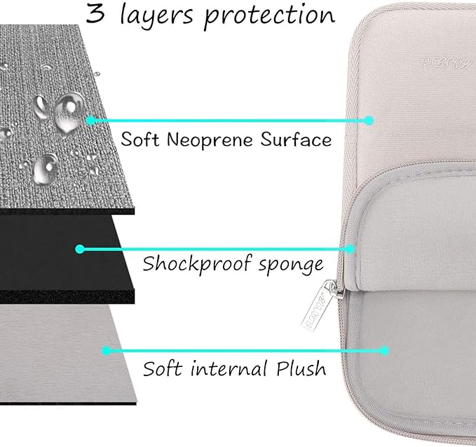 MOSISO Laptop Case 15 inch, 15 inch Laptop Sleeve Bag Compatible with MacBook Air M5 A3448 M4 A3241 M3 A3114 M2 A2941 2026-2023, Dell XPS, Neoprene Computer Sleeve Bag with Small Case, Rock Gray