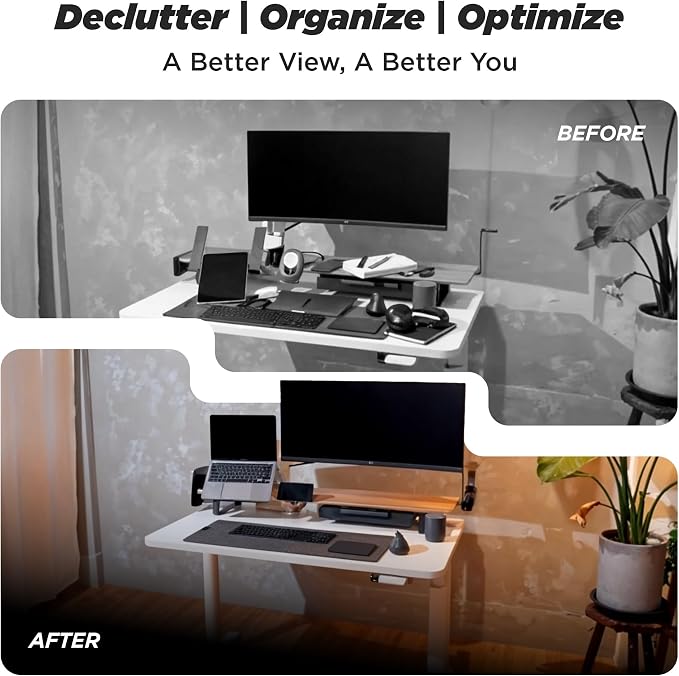 Moodular Storage Tray Add-On for Slide Rails, Do Not Use Alone | Accessory Only, Steel with Felt Lining, Anti-Scratch, Custom-Fit Positioning, Clutter-Free Workspace, Black, MSA-TR