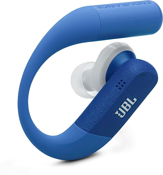 JBL Endurance Peak 4 - True Wireless Noise Cancelling Sport Earbuds, Up to 48Hrs Total Playback, Water & dust Proof (IP68), Secure fit with TwistLock™ Design, & 6 mics for Perfect Calls (Blue)