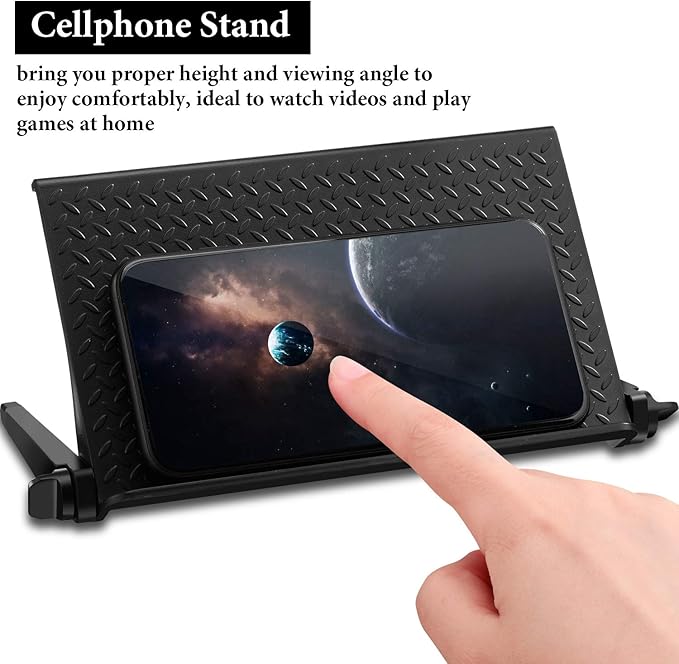 Blulu 2 Pieces TV Top Shelf Adjustable Screen Shelf TV Monitor Top Bracket for Cellphone Stand, Media Boxes, Game Console, Router and Home(8.5 x 4.5 Inch,Black)