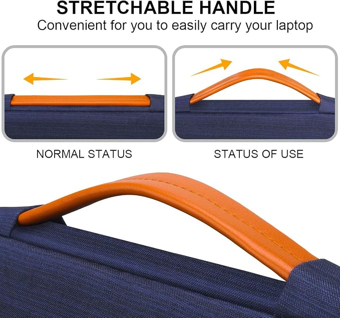Lacdo 360° Protective Laptop Sleeve Case for 14 inch MacBook Pro M5 Pro/Max A3426 A3427 (2026), M5/M4/M3/M2/M1 A3434 A3112 A3401 A3185 A2918 A2992 | 13.8 inch Surface Laptop 7th Computer Bag, Blue