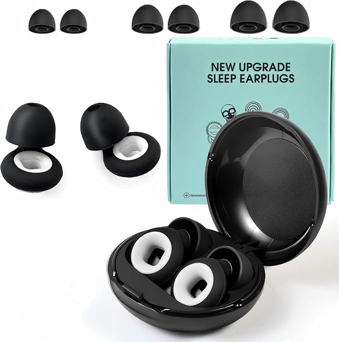 Earplugs Motorcycle.Ear Plugs for Sleeping Noise Cancelling 35dB Noise Reduction、Reusable Ear Plugs,Super Soft for Motorcycles Cycling、Sleeping、Work、Travel (White Inner Ring)